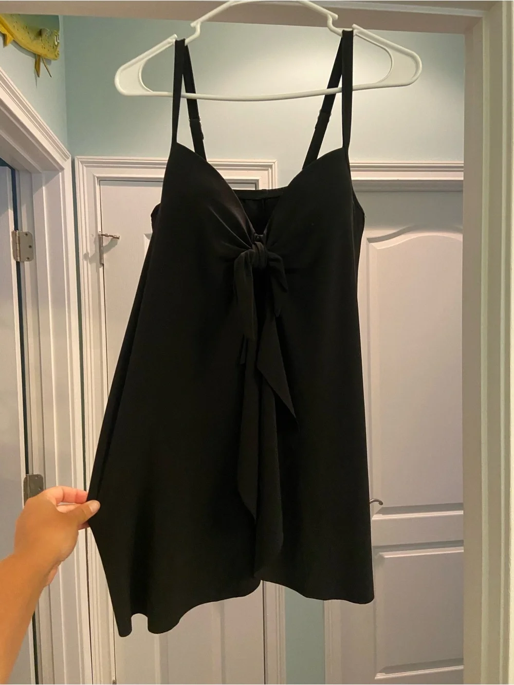 Miraclesuit Black Tie-Front One-Piece Lovey Swim Dress